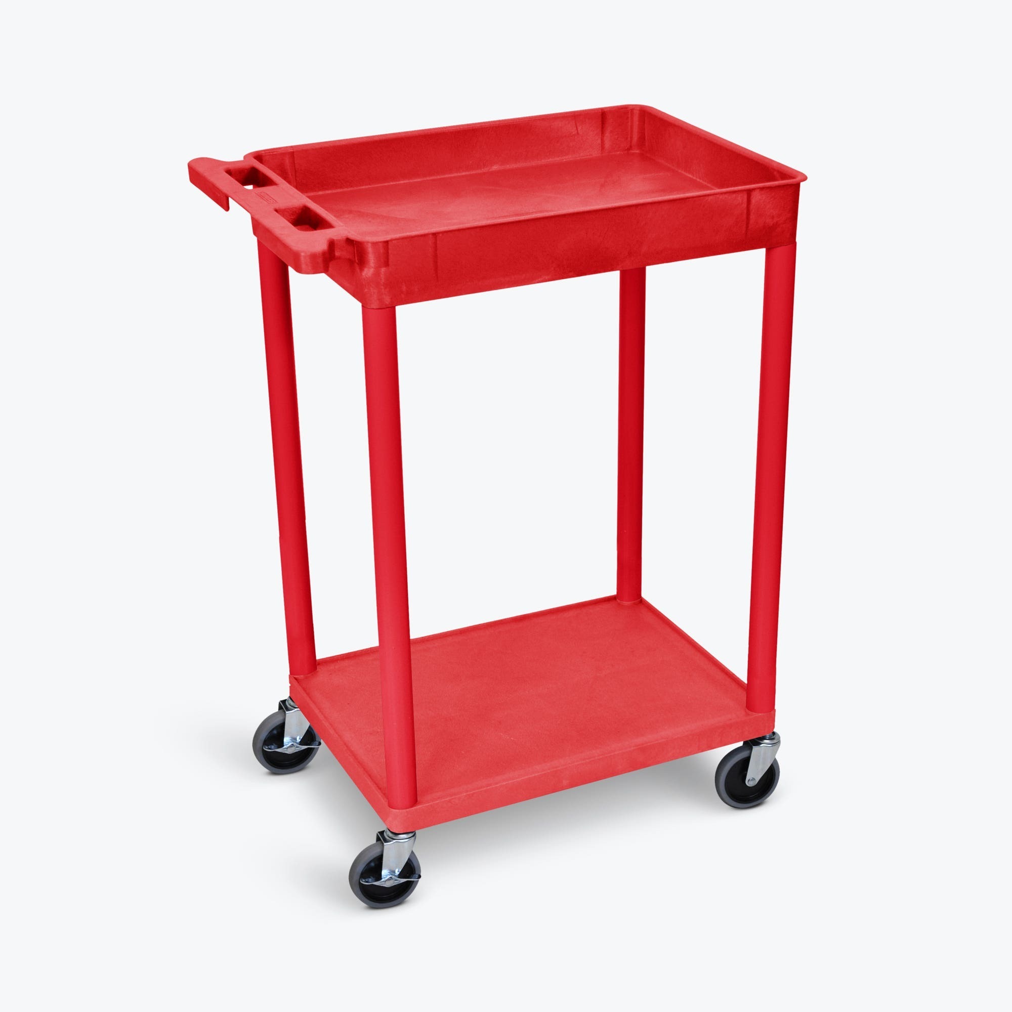 Luxor Top Tub and Bottom Flat Shelf Cart — 100-Lb. Capacity Per Shelf, Durable, Model# RDSTC12RD